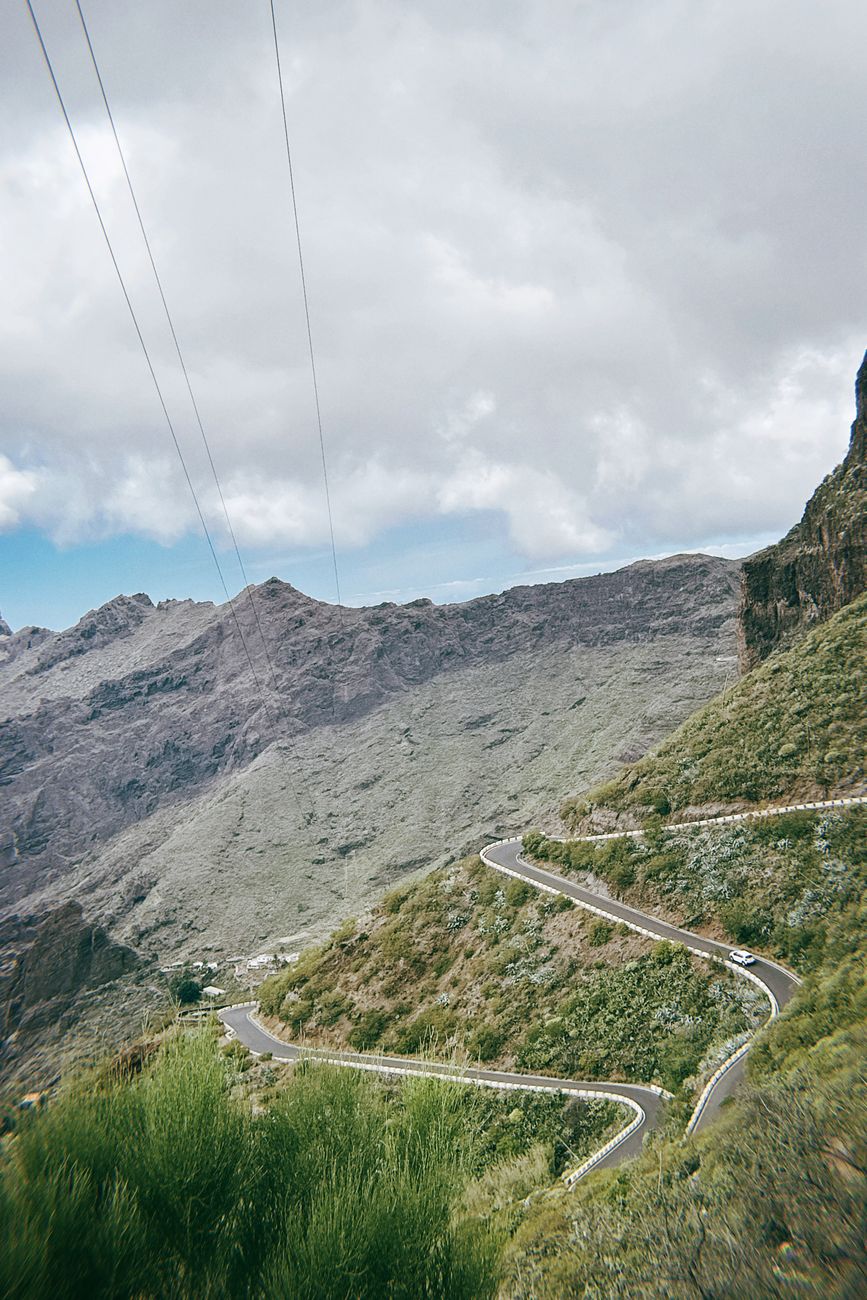 Winding mountain roads